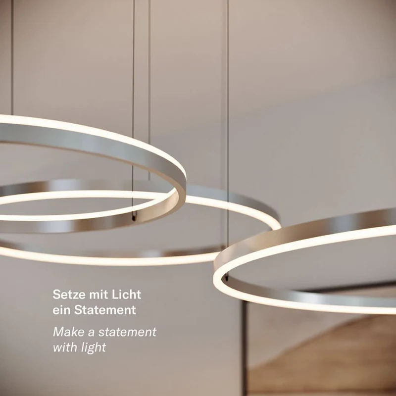 s.luce LED Ring Pendelleuchte 3-flammig Exzentrisch