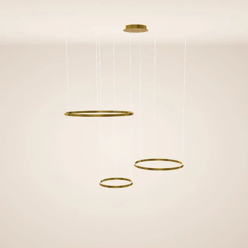 s.luce LED Ring Pendelleuchte 3-flammig Exzentrisch