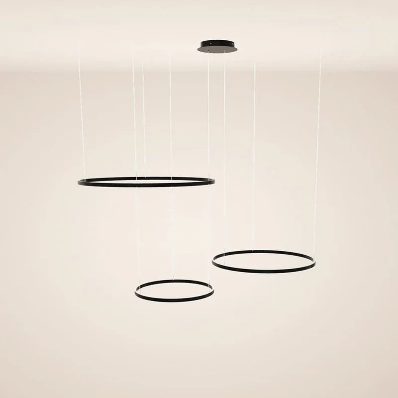 s.luce LED Ring Pendelleuchte 3-flammig Exzentrisch