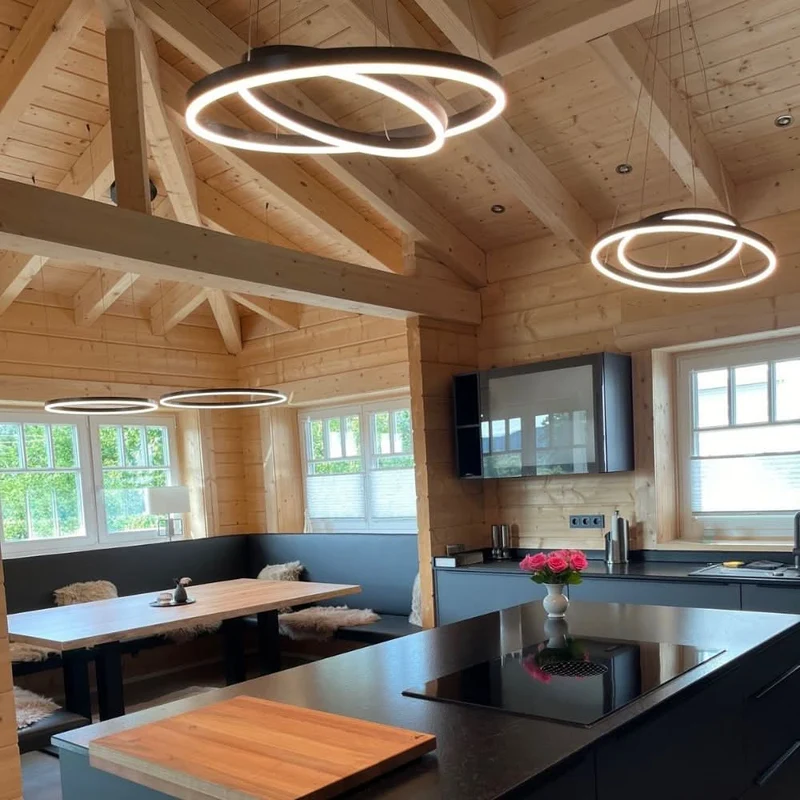 s.luce LED Ring Hängeleuchte 2-flammig Zentrisch