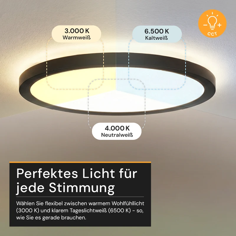 LED Panel mit Fernbedienung, 42 W, 4200 lm, 3000–6500 K