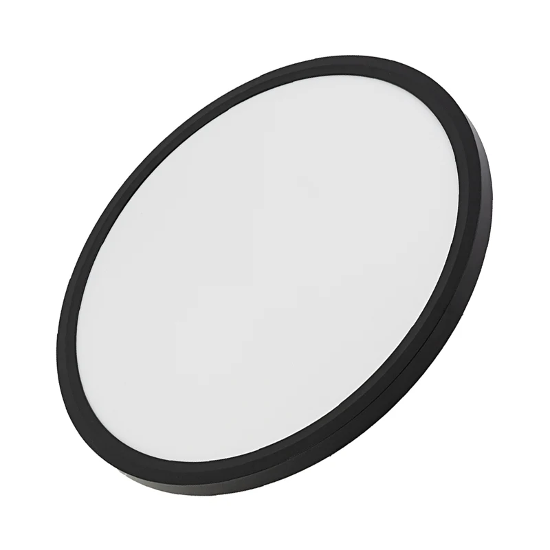 LED Panel, Ø50 cm, schwarz, rund, 42 W, 4200 lm, Lichtfarbe einstellbar 3000 – 6500 K, Slim Design