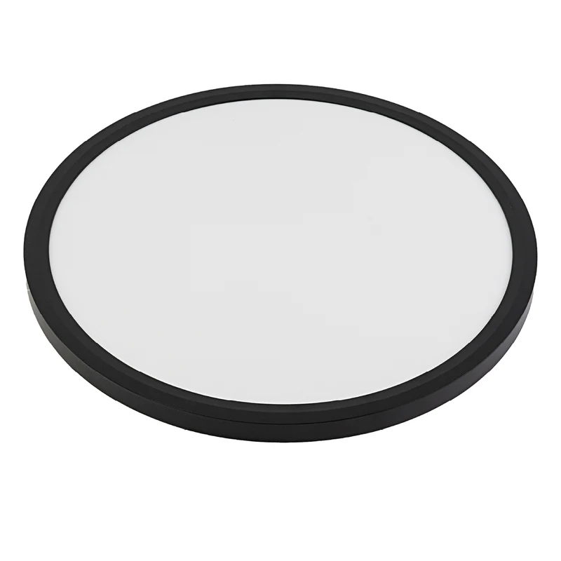 LED Panel, Ø50 cm, schwarz, rund, 42 W, 4200 lm, Lichtfarbe einstellbar 3000 – 6500 K, Slim Design
