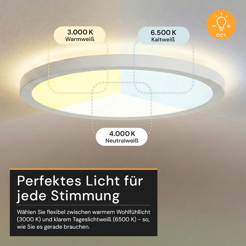 LED Panel mit Fernbedienung, 42 W, 4200 lm, 3000–6500 K