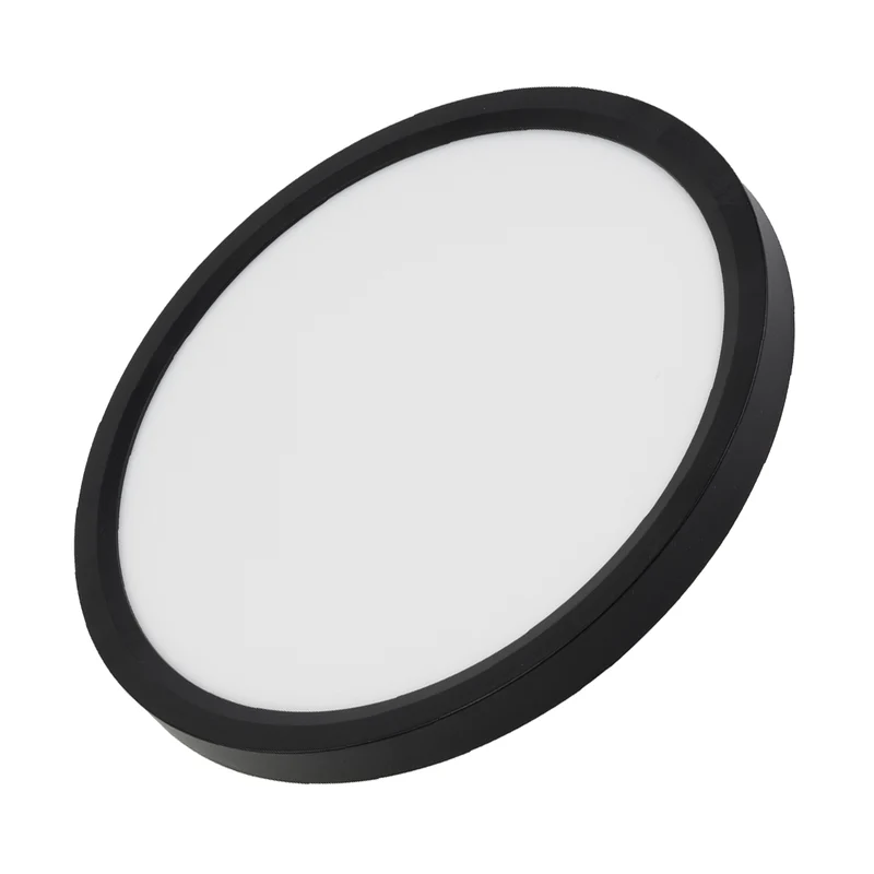 LED Panel, Ø30 cm, schwarz, rund, 22 W, 2200 lm, Lichtfarbe einstellbar 3000 – 6500 K, Slim Design