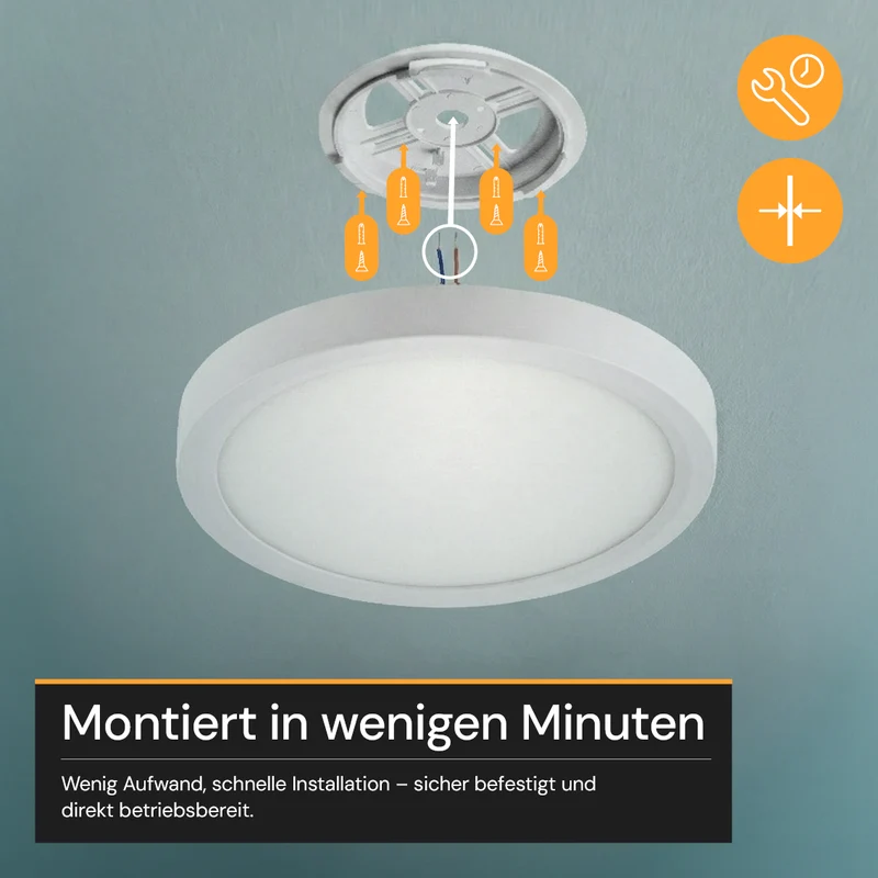 LED Panel mit Fernbedienung, 22 W, 2200 lm, 3000–6500 K