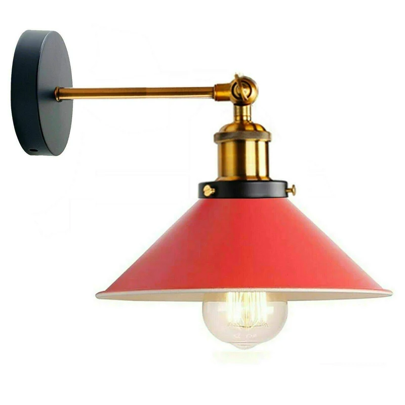Applique Vintage Industriale E27, Regolabile a Muro ~3421