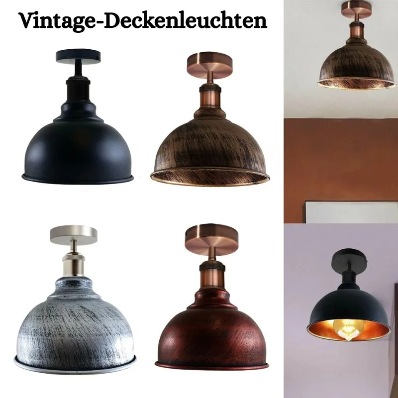 Vintage Industrie Deckenleuchte mit E27-Fassung~3419