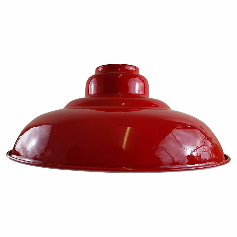 Retro Hängelampe Rot E27 Vintage Pendellampe Ø 32 cm ~3393