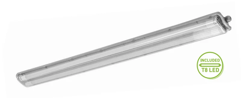 LED Wannenleuchte 36 W, inkl. 2 x T8 Röhren, 3600 Lumen, IP65, ABS/PS, 120cm