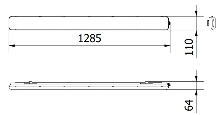LED Wannenleuchte 36 W, inkl. 2 x T8 Röhren, 3600 Lumen, IP65, ABS/PS, 120cm