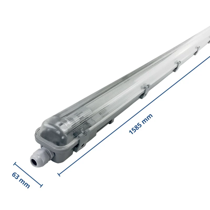LED-Wannenleuchte, 22 W, 2000 lm, 6000 K, 158,5 cm, IP65, 1 flammig