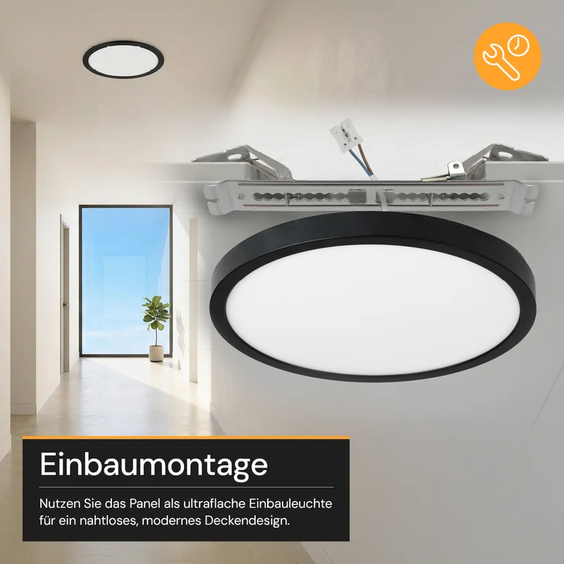 LED Einbauleuchte, 18 W, 1800 lm, 5CCT, 2700–5700 K