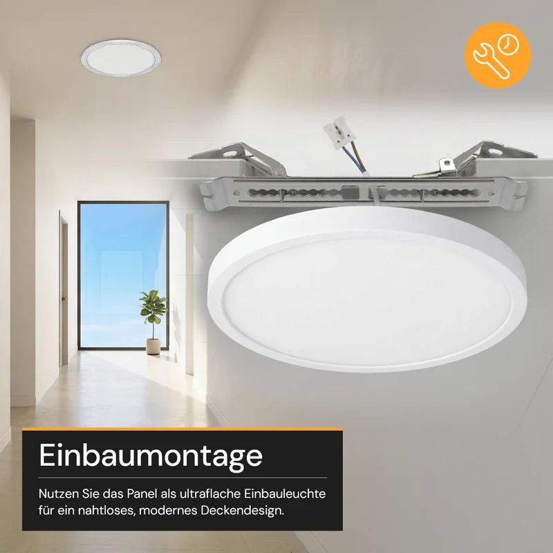 LED Einbauleuchte, 18 W, 1800 lm, 5CCT, 2700–5700 K