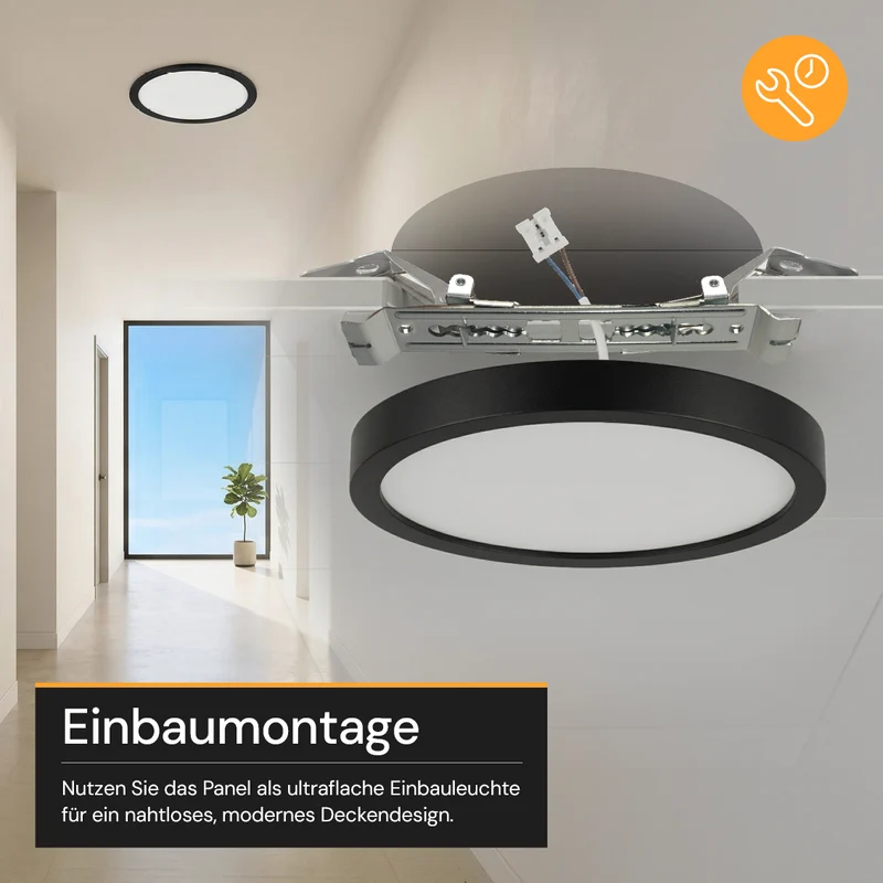 LED CCT Einbauleuchte, 12 W, 1200 lm, 5CCT, 2700–5700 K
