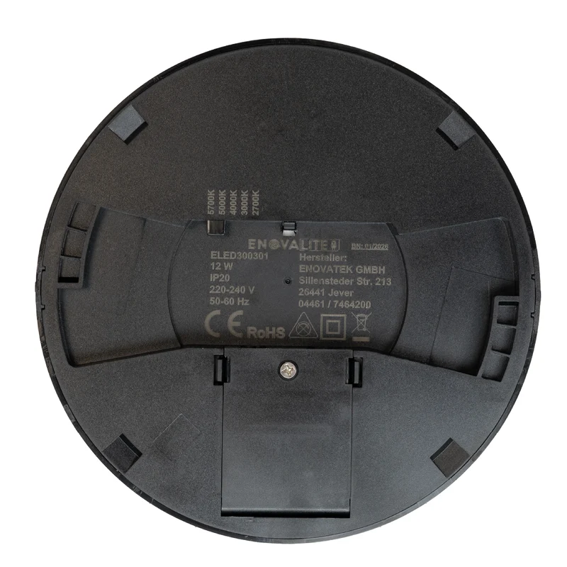 LED Einbauleuchte, stufenlos dimmbar, 12 W, 1200 lm, 5CCT 2700–5700 K