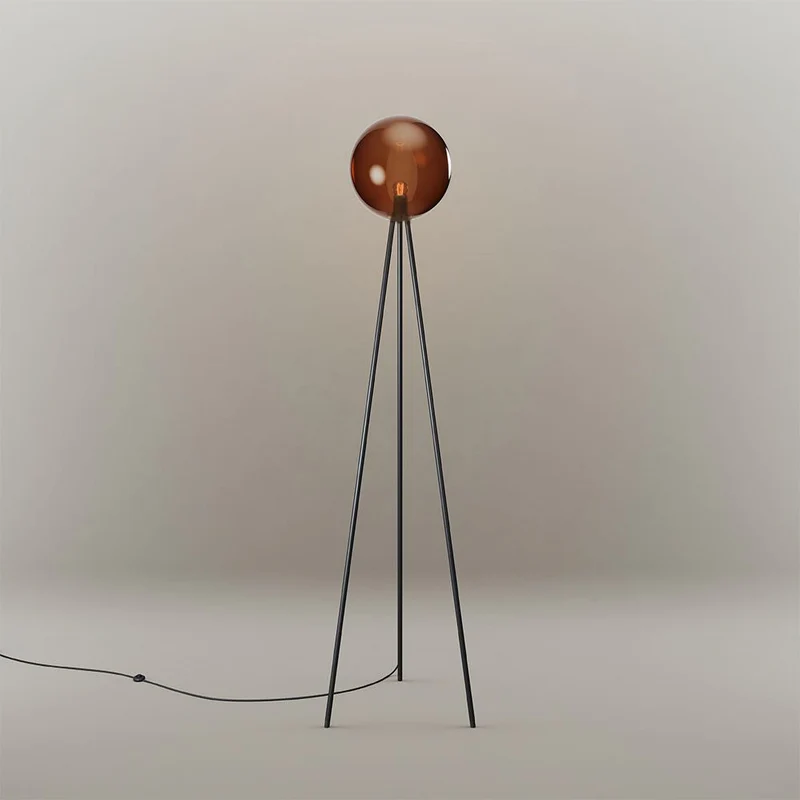 s.luce Dreibein-Stehleuchte Orb Tripod 160cm mit Glaskugel
