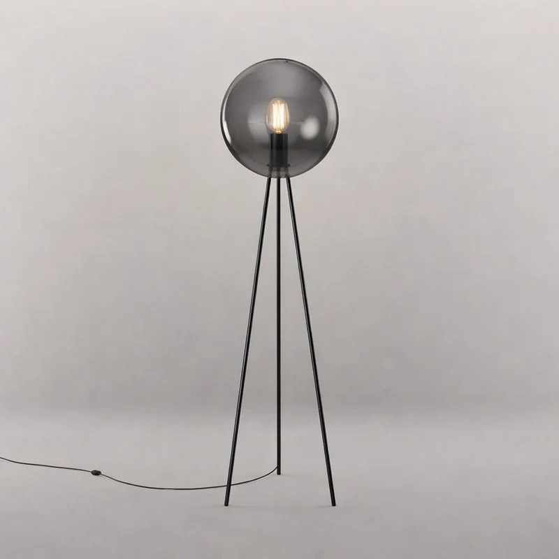 s.luce Dreibein-Stehleuchte Orb Tripod 160cm mit Glaskugel