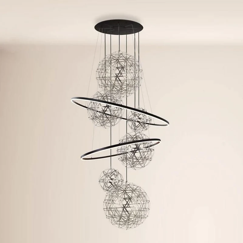 s.luce Fusion XXL Galerieleuchte 8-flammig LED-Ring