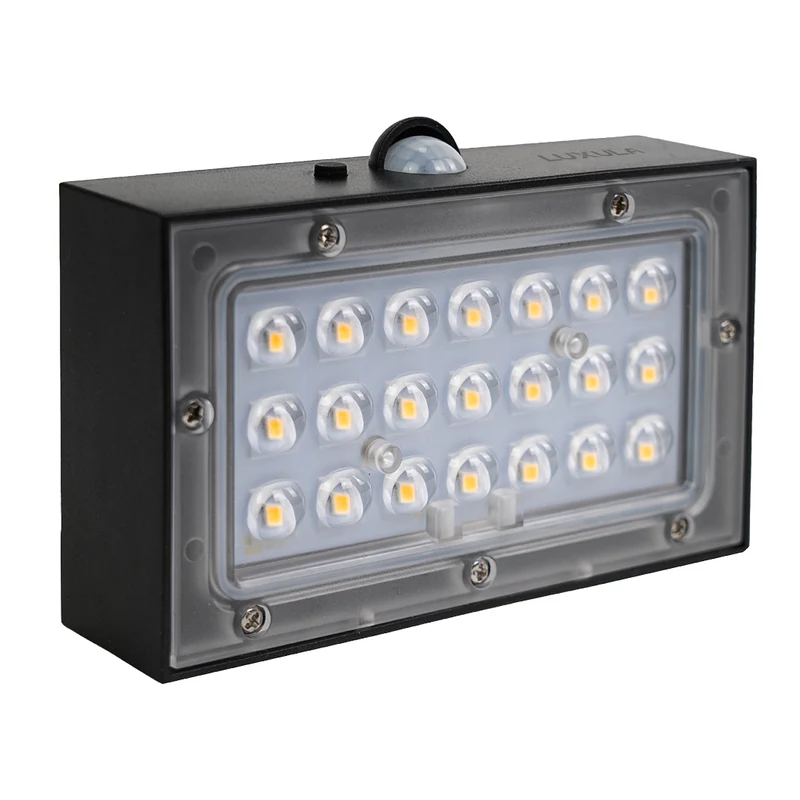 Solar LED Wandleuchte Up/Down, PIR-Sensor, IP65, warmweiß (3000 K), mit Akku