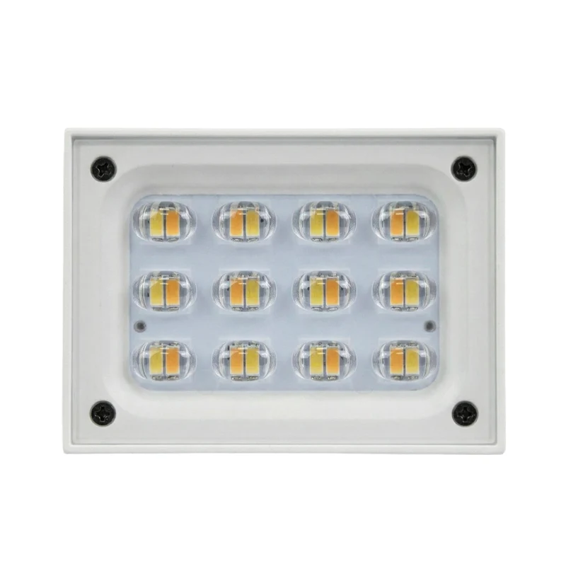 Solar LED Wandleuchte mit drehbarem Lichtkopf und Solarpanel, PIR-Sensor, IP65 und 3 CCT mit Akku, weiß