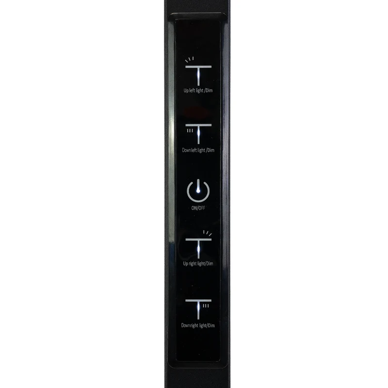 LED-Büro-Stehleuchte, Up/Down, UGR<16, CRI98, dimmbar, 90 W, 1940 x 40 x 2040 mm, 5000 lm, schwarz