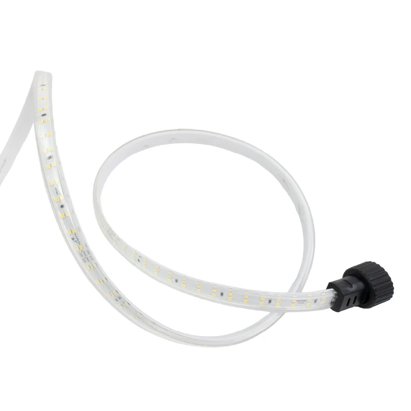 LED-Streifen, Baustrahler, 25 m, 5000 K (neutralweiß), IP65-wassergeschützt, 1000 lm/m, 180 LED/m, 220 V AC, EU-Stecker, Lichtbandtrommel, kürzbar und erweiterbar, Außen/Innen