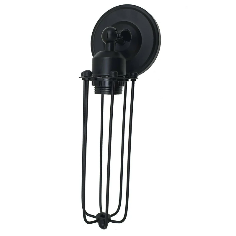 Wandleuchte innen Industrie Käfig E27 dimmbar Metall~3147