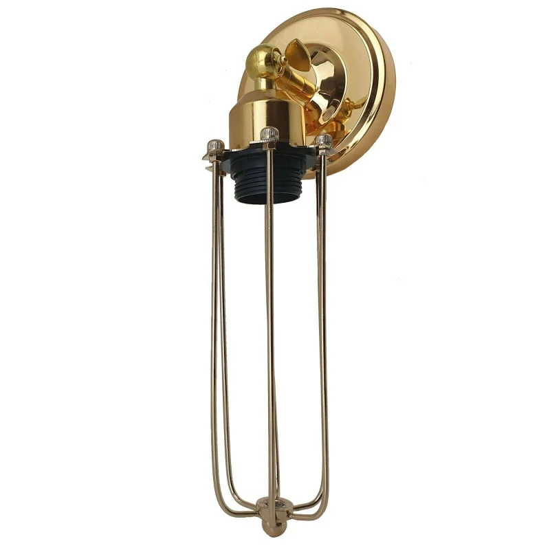 Wandleuchte innen Industrie Käfig E27 dimmbar Metall~3147