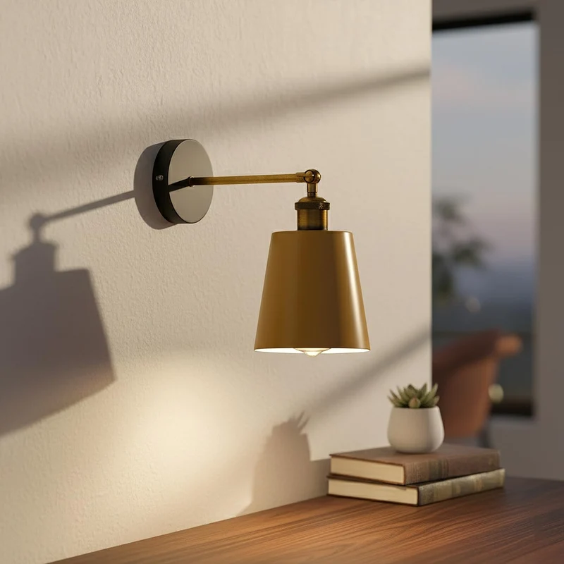 Wandlampe Industrial in Glockenform, schwenkbar E27 ~3382