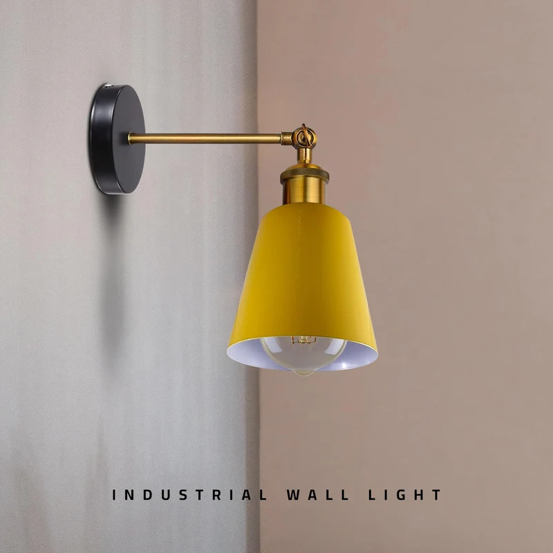 Wandlampe Industrial in Glockenform, schwenkbar E27 ~3382