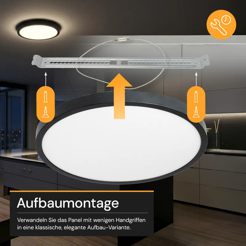LED Einbauleuchte, 24 W, 2400 lm, 5CCT, 2700–5700 K