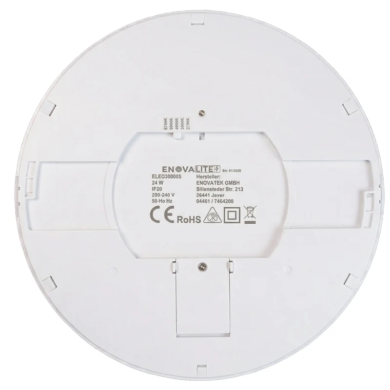 LED CCT Einbauleuchte, 24 W, 2400 lm, 5CCT, 2700–5700 K