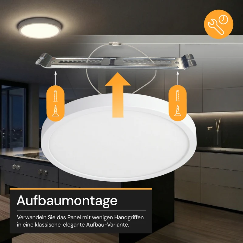 LED Einbauleuchte, 18 W, 1800 lm, 5CCT, 2700–5700 K