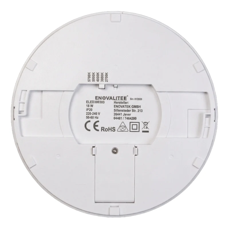 LED Einbauleuchte, 18 W, 1800 lm, 5CCT, 2700–5700 K