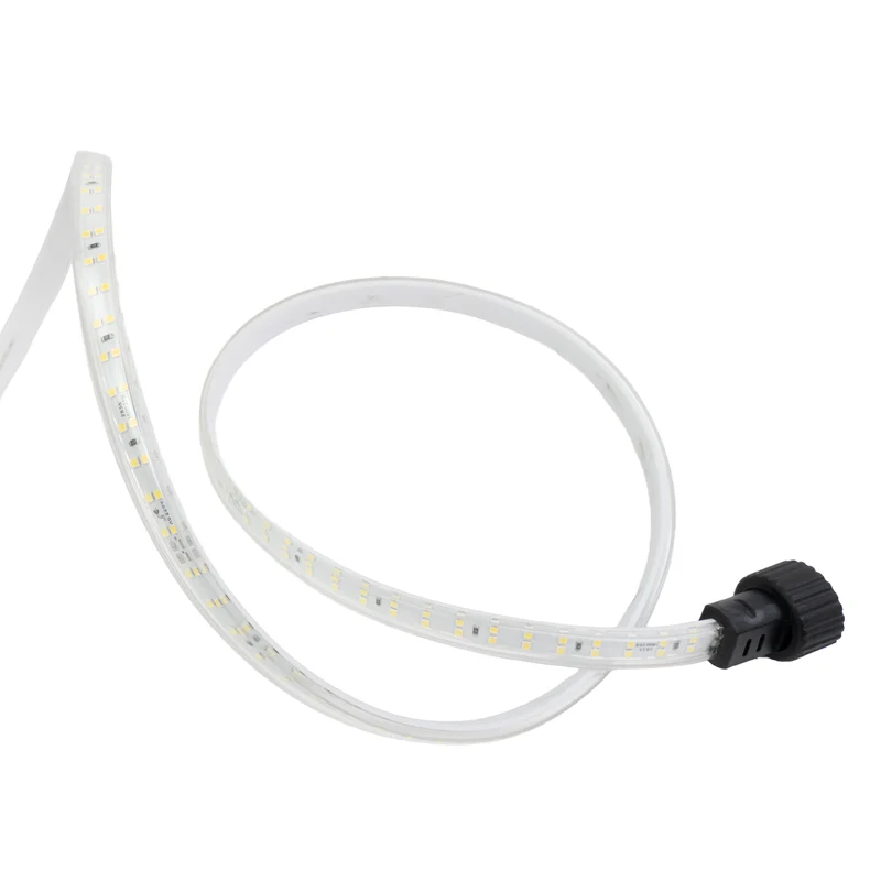 LED-Streifen, Baustrahler, 15 m, grünes Licht, IP65-wassergeschützt, 180 LED/m, 220 V AC, EU-Stecker, Lichtbandtrommel, kürzbar und erweiterbar, Außen/Innen