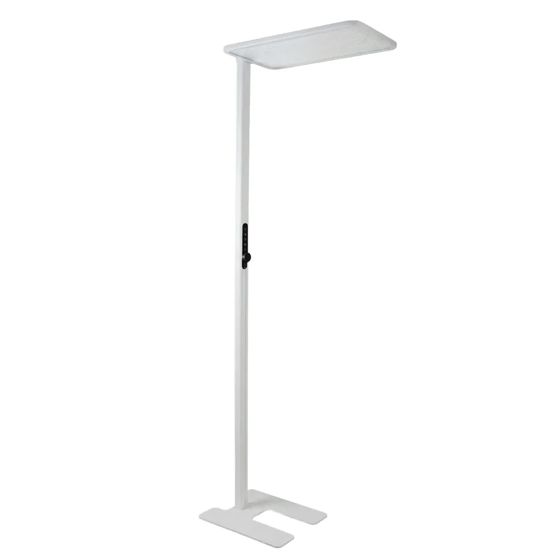 LED Büro-Stehleuchte Up&Down mit Sensor, 150W, 11.000lm, 4000K, UGR 98, dimmbar, weiß
