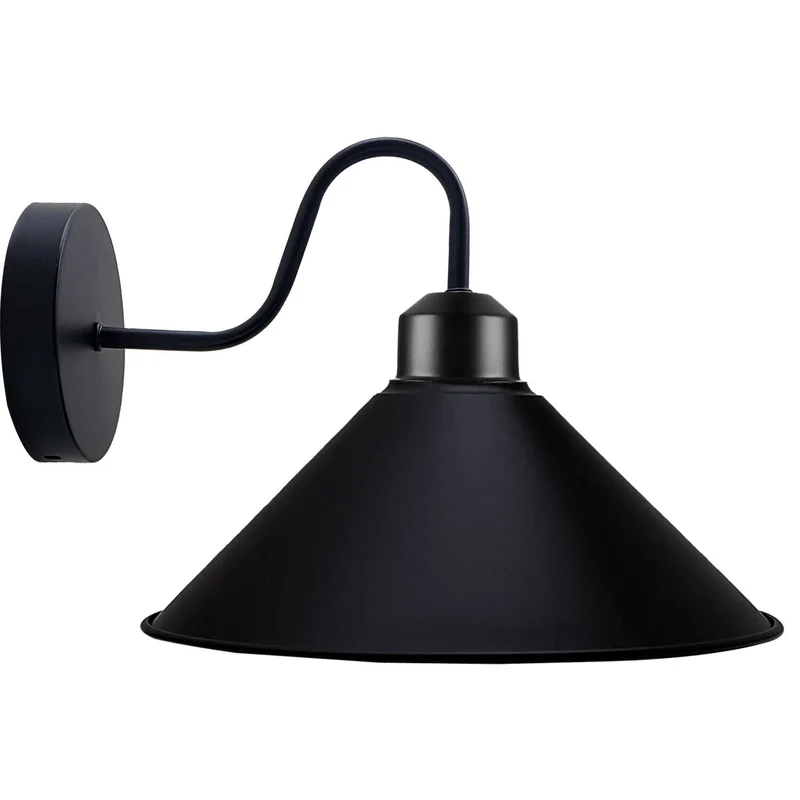 Retro Wandleuchte Schwanenhals Metall Industrie E27 - Bunte Farbtöne| Ø 22cm ~ 3333