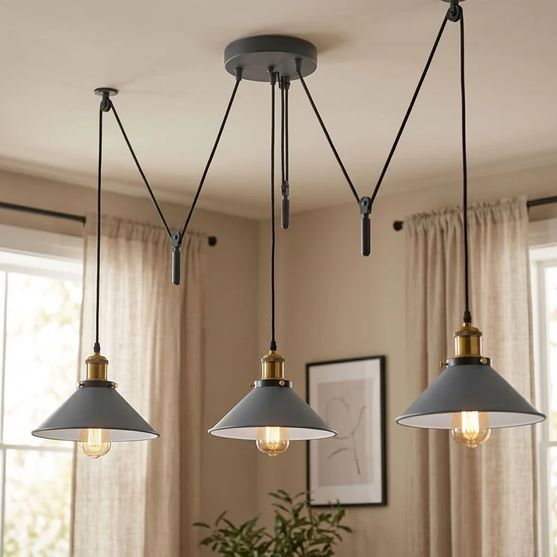 3-flammige Spinnenlampe – Dezentrale Vintage Industrie Hängelampe | Ø22cm | E27 ~3332