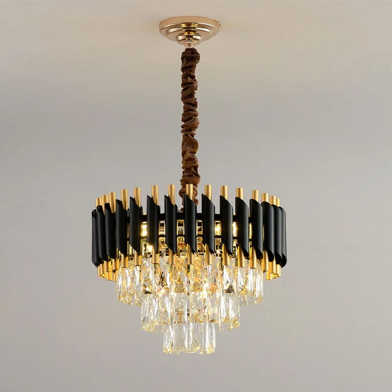 Kristall Kronleuchter Modern – Luxus Kristall Decken Hängelampe 40cm ~ 3367