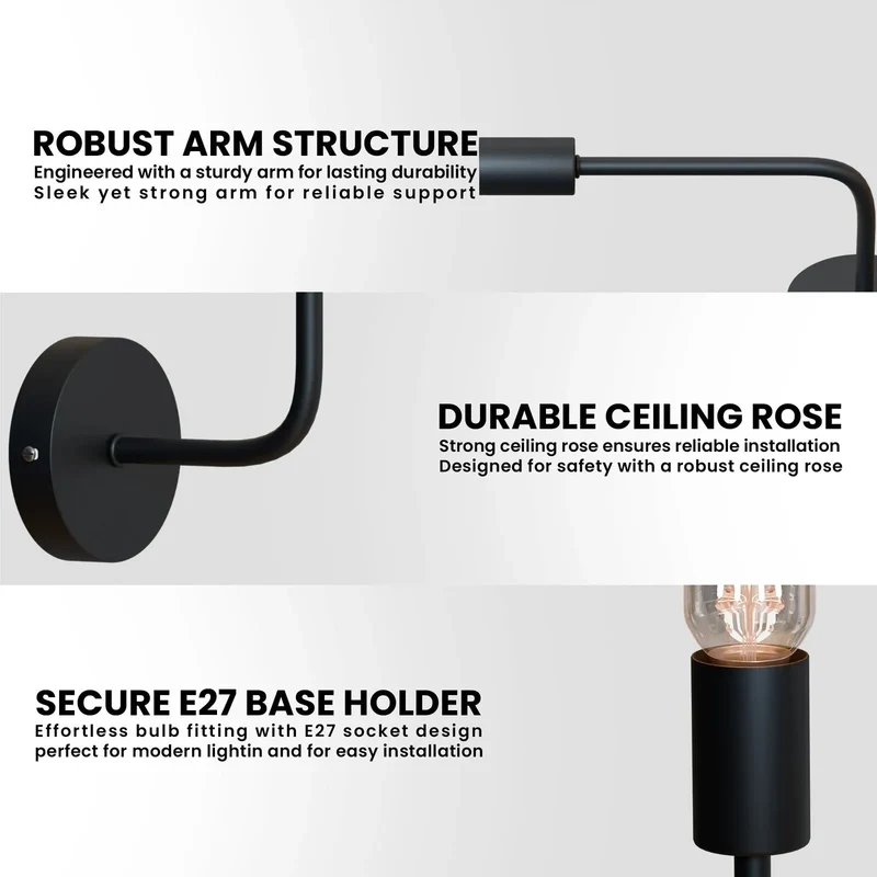 LED Wandlampe Modern Minimalistisch Innen aus Metall ~ 3363