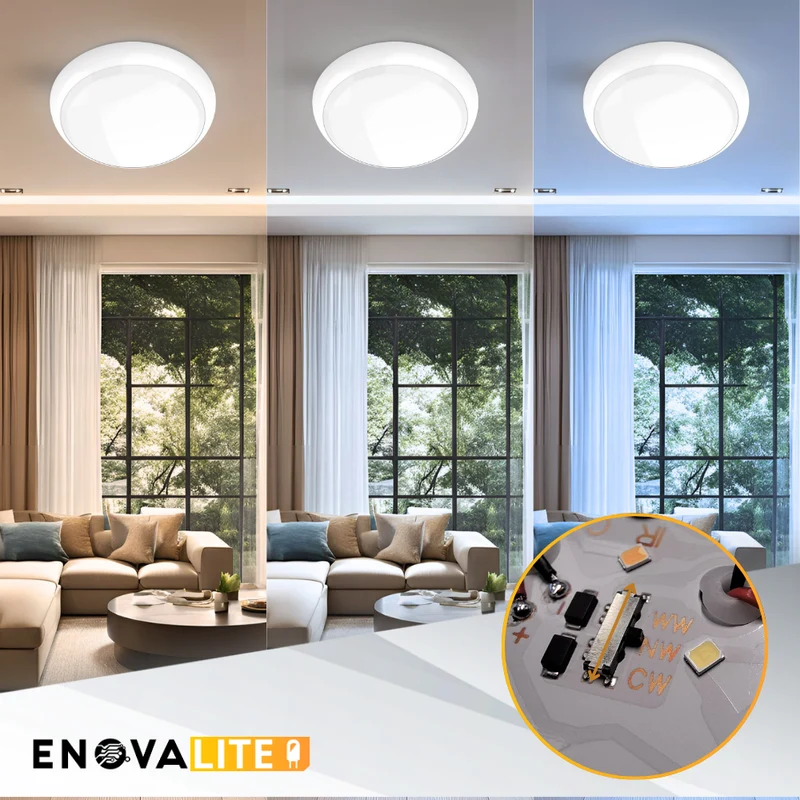 LED-Notstrom Deckenleuchte mit Bewegungsmelder, mit Fernbedienung, 8h Akku, 18 W, 1800 lm, 3000–6000 K