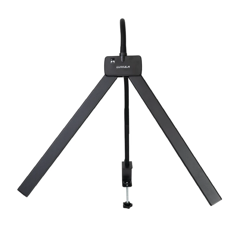 LED-Schreibtischlampe, Doppelkopf, in Schwarz, dimmbar, 5 Farbtemperaturstufen, 18 W, 1100 lm, klemm- und voll verstellbare Monitor-/Tischlampe mit kotaktlosem Ein-/Ausschaltssensor