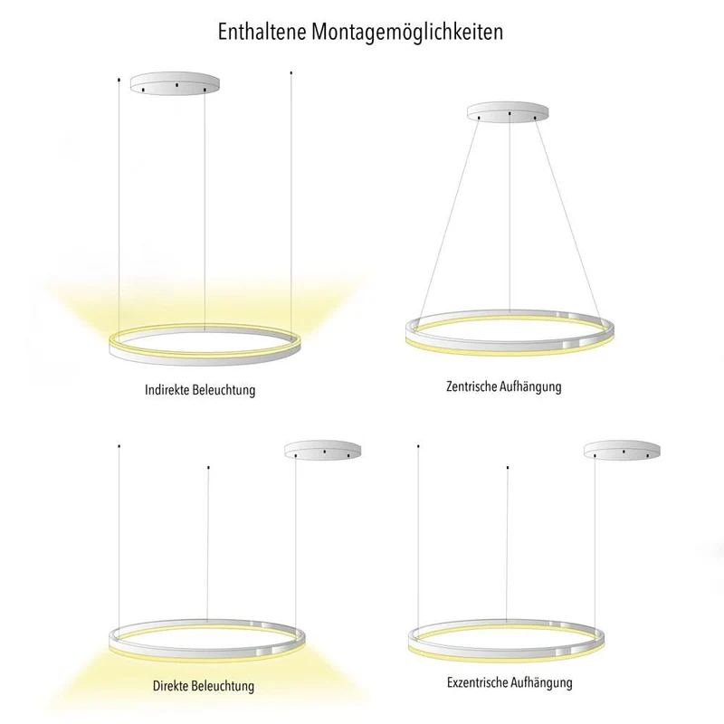 s.luce LED Ring Hängeleuchte Ø 120cm