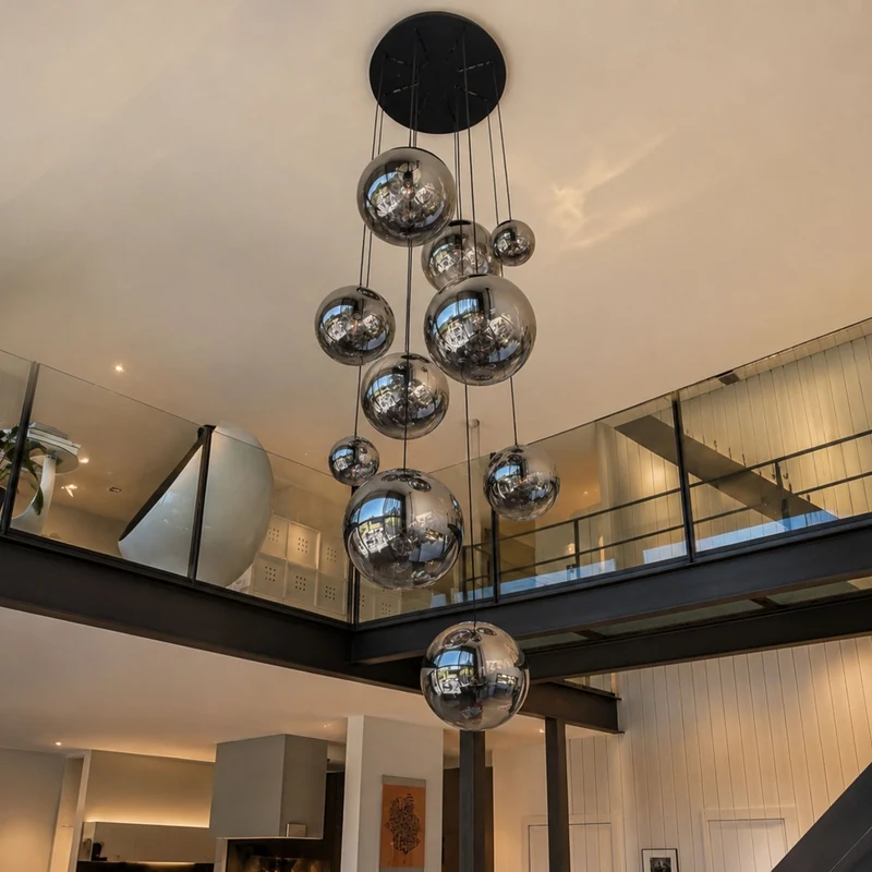 s.luce Orb XL Galerieleuchte 8-flammig mit Modular Baldachin
