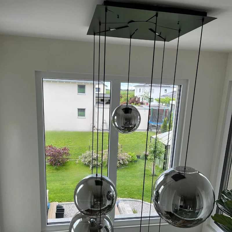 s.luce Orb XL Galerieleuchte 8-flammig mit Modular Baldachin