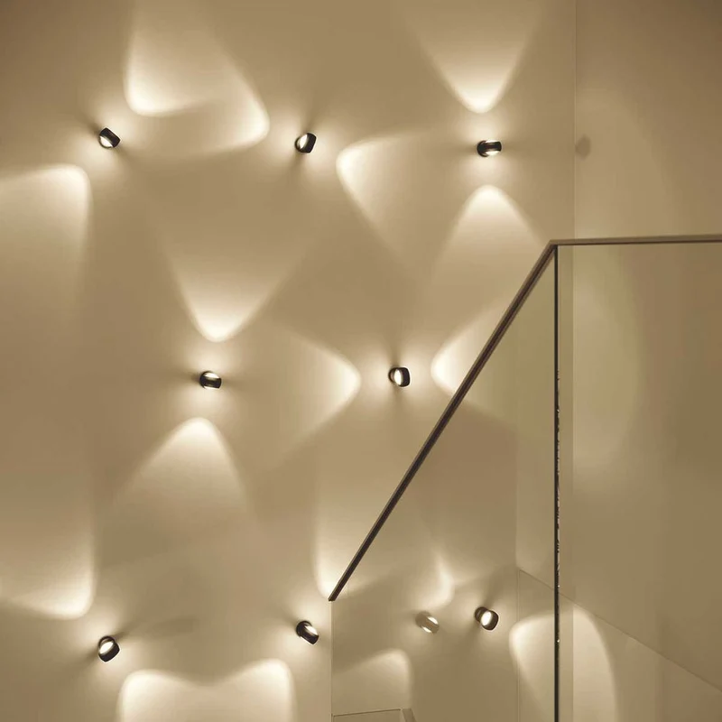 s.luce Beam Wandleuchte Up & Down mit Glaslinsen