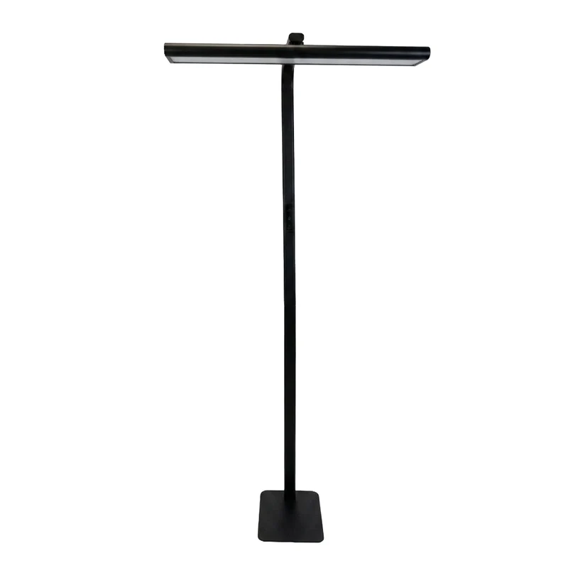 LED-Büro-Stehleuchte, Up/Down, UGR<16, CRI98, dimmbar, 60 W, 1700 x 840 x 250 mm, 3500 lm, schwarz