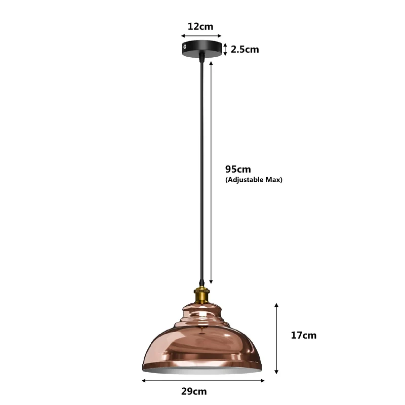 Retro Bistrolampe Esstisch – Industrie Loft Hängeleuchte | Ø29cm | E27~3323