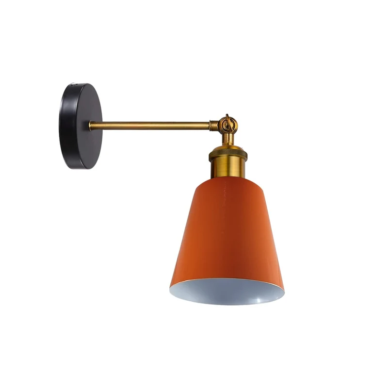 Retro Wandleuchte Konisch Messing Verstellbar E27 ~3316